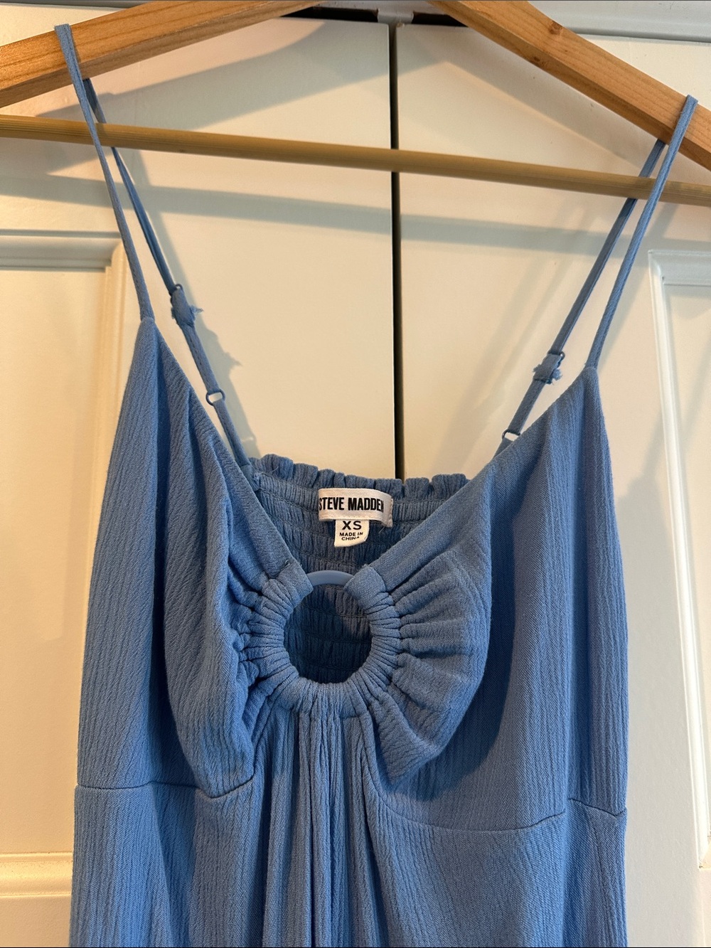 Steve Madden Light Blue maxi dress with Front Ring